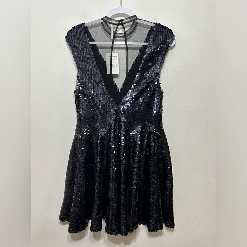 New! Free People Dance Til Dawn Sequin Mini Dress - Picture 8 of 14